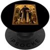 Icona di San Martino de Porres Elegante icona cattolica di San Martino de Porres PopSockets PopGrip Adesivo