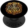 Bone To Be Wild Halloween Skeleton Gothi Bone To Be Wild Scheletro Halloween Vintage Gothic PopSockets PopGrip Adesivo