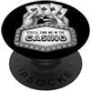 Betting On A Winning Cruise - Fun Vacati Mi troverai al casinò, vincere poker, effetto disegno al tratto PopSockets PopGrip Adesivo