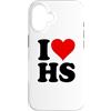 I HEART LOVE HS Custodia per iPhone 16 AMO UN CUORE, LUI È SUO.