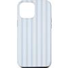 Classic Casely Stripes Pastel Colors Custodia per iPhone 12 Pro Max Elegante Motivo Verticale Linee Autunno Azzurro e Grigio