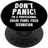 Solar Field Services T-Shirts & Gifts Tecnico del campo del pannello solare PopSockets PopGrip Adesivo