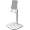 DigiPower Supporto regolabile in altezza, supporto per tablet, tablet e smartphone, per modelli con diagonale fino a 25 cm, bianco