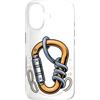 Mountain Climbing Climber Gifts Custodia per iPhone 17 Carabiner Rope Climbing Mountaineering Climber Gear