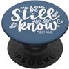 Know That I Am God Psalm 46 10 Christian Be Still and Know That I Am God Bible Verse Psalm 46 10 Blue PopSockets PopGrip Adesivo