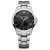 Victorinox Orologio Uomo Alliance Ø 40 mm, Swiss Made, Quarzo Analogico, Impermeabile fino a 100 m, Vetro Zaffiro, Bracciale Inox, Nero/Argento