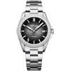ADDIESDIVE Orologio da uomo di lusso automatico da business NH35 con vetro in zaffiro, quadrante spazzolato Sunray, luminoso, impermeabile 200M con bracciale in acciaio inossidabile, nero, 38 mm