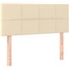 vidaXL Testiera Crema 80x5x78/88 cm Tessuto