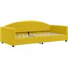 vidaXL Letto da giorno giallo 90x200 cm in velluto
