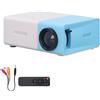 Gistuch Mini proiettore 1080P HD, con altoparlanti integrati, tecnologia di proiezione a riflessione diffusa, portatile, LED con durata di 30.000 ore - ideale per giochi e film, con spina di tipo EU