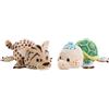 NICI Tartaruga e ghepardo in peluche con funzione reversibile 2 in 1, arancione, 25 cm