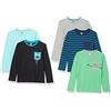 Amazon Essentials T-Shirt Maniche Lunghe Bambini e Ragazzi, Verde Menta Pallido Camion, 5 anni