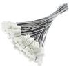 SBTRKT Portalampada G4 Ceramica bianca Bachelite nera Lunghezza cavo 10 cm-100 cm Supporto G4 a bassa tensione 12 V for lampadina (lampadine NON incluse)(50cm,White x 20 Pieces)