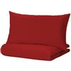 Bee Sacco Copripiumino Made in Italy in percalle di cotone 250X205(+15) CM tinta unita colore BORDEAUX