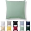 Alreya Federa in 100% jersey di cotone con chiusura lampo - 80 x 80 cm - Verde Estivo - Federa Cuscino, Copricuscino Divano, Federa super morbida 80x80