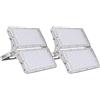 Sararoom Faretto LED da Esterno 200W, 20000LM 6500K Bianca Fredda Faro Led, IP65 Impermeabile Proiettori Luci di Sicurezza, Faretti con Supporto Regolabile 180° per Giardino Terrazza Garage, 2 Pezzi