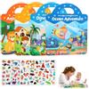 TenaLucy 4 Pezzi Stickers Bambini Attacca Stacca, Animali Giocattolo per Bambini Adesivi Murali Bambine, Giochi Bambine 2/3/4/5 Anni Sticker Book, Regalo Bambina 2 Anni Stickers Bambinis per Baby