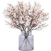 N&T NIETING Fiori artificiali, 12 Pezzi erba vela fiori artificiali per fai da te matrimoni bouquet feste tavoli composizioni floreali e decorazioni per la casa e l'autunno (bianco)
