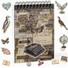 LOLANIUT 50 fogli di adesivi per scrapbook autoadesivi, adesivi decorativi, colore marrone, collezione vintage, decorativi, per journailing, scrapbooking, calendario, regalo fai da te