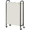 GRANNY SAYS Cesto portabiancheria sottile da 80 l, con ruote, in tessuto, organizer stretto per vestiti, cesto alto per armadio, lavanderia, bagno, beige
