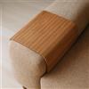 ABACHI WOOD Vassoio naturale in legno per divano, resistente al calore, supporto per bevande e snack per braccioli, sottobicchiere, decorazione per la casa e regali, 42 x 32 cm (legno naturale)