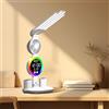 Tommiy Lampada da studio a LED ricaricabile, ricaricabile, lampada da scrivania, lampada da studio, lampada da lettura, luce notturna con ventilatore, orologio, illuminazione per casa e ufficio