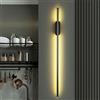 DSFFD Applique Da Parete A Striscia Lunga A LED Dimmerabili, Lampada Da Parete Lineare Moderna in Alluminio Semplice Da Parete, Per Scale Del Corridoio Del Soggiorno Della Camera Da Letto,Black b,60cm