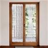Moslovstar Semi Sheer French Door Curtain 72 Inches Sidelight Privacy Voile Curtains for Living Room Sliding Door with Bonus Tiebacks, 2 Pieces White