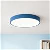 HBBursts Plafoniera LED Colorata Minimalista, Lampada Da Soffitto In Stile Moderno, 3 Temperature Di Colore, For Camera Letto, Bagno, Sala Pranzo, Soggiorno(Blue,30cm/12in)