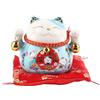 Tyenaza Gatto Maneki Neko, Salvadanaio per Gatti Portafortuna, Salvadanaio in Ceramica da 4,5 Pollici con Campane, Oggetto Kawaii Deco, Lucky Cat Porcellana, Gatto cinese Asia Decorazione, Fortuna(Gatto Blu)