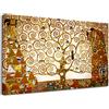 Grafic Quadro Klimt L'Albero della Vita - Gustav Klimt The Tree of Life Quadro stampa su tela canvas con o senza telaio (CM 110X64, STAMPA SU TELA (SENZA TELAIO))