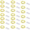 ZWOOS Luci LED a Batteria, 1M 10 LED Mini Lampada a Fili di Rame Bianco Caldo, Filo di Rame Impermeabile Catena Luminos Decorativa per Esterni e Interni/Feste/Matrimonio/Casa (20)