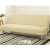 Generico Copridivano Letto Senza Braccioli - Fodera Elasticizzata Lavabile Antiscivolo per Divano Letto Pieghevole 2/3 Posti, Protezione Completa, 14 Colori Disponibili (Beige, 150-190cm)