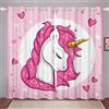 Tbrand Tende per finestre a tema unicorno, decorazione con animali magici, per bambini, ragazzi e ragazze, a tema fantasia, motivo fata, motivo cartone animato, 116,8 x 137,2 cm (larghezza x lunghezza)