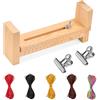 CAREDGO Kit per Fare Braccialetti Telaio per Braccialetti in Legno Kit Bracciali a Forma di U per Fare Braccialetti Regolabile per Fai da Te Cordini Braccialetti, con 5 Rotoli Fili per Braccialetti