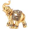 Buachois Elefante Statua,Golden Polyresin Elephant Statue,Fortunato Feng Shui Elefante Scultura,Fortunato da collezione Figurine Regalo Home Decor Feng Shui Ornament Arredamento Desktop