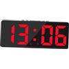 rockible Orologio Elettronico con Numeri Grandi Snooze USB Ampio Display a Allarmi Calendario Luminosità Regolabile Alla Scrivania, rosso