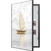 YLME Copertura Quadro Elettrico Decorativa, Nascondi Contatore, Quadri Copri Contatori Elettrici da Parete, Sono Disponibili Vari Stili, Ideale per la Tua Casa Quadri,A(Black),50×70cm