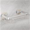 FOXWHALE Autoadesivo Porta Spugne da Cucina, Organizer per Lavello in Alluminio, Nessuna Perforazione Richiesta da Cucina Cestino Portaoggetti con Ganci e Portasciugamani per Riporre Spugne Spazzole Detersivo