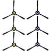 TALENTEC Home | 3X Coppia di spazzole Laterali di Ricambio compatibili con ILIFE Robot Aspirapolvere A7, A9S, V8, V8S, V80, X750, X785 | Colore Giallo, Blu e Nero