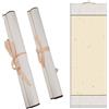 TESSTSY 2 Pezzi Rotolo Di Carta Calligrafia Cinese, 93 x 32 cm Rotolo Vuoto Da Appendere, Scroll In Bianco Calligrafia, Pour Calligraphie Chinoise, Peinture Chinoise, Arte Parete, Arte E Cerimonie (Oro)