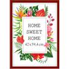 MG Design Cornice 42x59,4 cm- colore Rosso, in legno, con vetro acrilico - da appendere in verticale o in orizzontale, senza sfondo, per foto, poster, puzzle