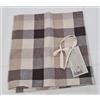 Zambaiti Tovaglia da Tavolo a Quadretti Cortina, 100% Cotone, Beige e Marrone, 145x145 cm, Quadrata per 4 Persone