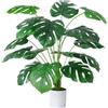 SOMYTING Pianta Artificiale Monstera In Vaso 18 Rami, 71 cm Pianta di Monstera Tropicale Artificiale Foglie Verdi Pianta Hawaiana Piante Finte da Interno