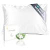 townssilk Federa seta cuscino,100% naturale seta di gelso 19momme,doppia faccia,benefica per capelli e pelle,ipoallergenica,cerniera nascosta,1 pz,50x70cm,Bianco