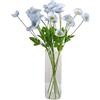 Corkwaw 6 fiori artificiali di papavero finto in seta, 60 cm, fiori finti in seta sintetica al tatto per Pasqua, festa della memoria, decorazioni da tavola, centri, colore: azzurro