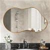 Fahomiss Specchio Da Parete Irregolare, Specchio Decorativo Asimmetrico con Cornice in Lega Di Alluminio Qualità Aeronautica per Bagno, Camera Da Letto, Soggiorno, Ingresso