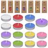 Swpeet Kit di 70 candele tealight non profumate, 7 colori, 3,6 cm, candele alla paraffina a lunga durata, candele votive alla paraffina per matrimoni, feste, anniversari, decorazioni per la casa