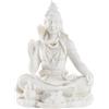 Generic Statua di Shiva in resina bianca, posa da meditazione, scultura divinità indù, statue di dio indiano (13 centimetri)
