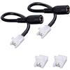 JAUHOFOGEI DC Connettore 2 Pin tra Striscia LED e Adattatore Alimentazione LED Dimmer Controller DC Interruttore per Luci di Striscia LED 2835 12V 24V da 8mm di Larghezza, Max Amp 5A, 5521, 2 Pezzi